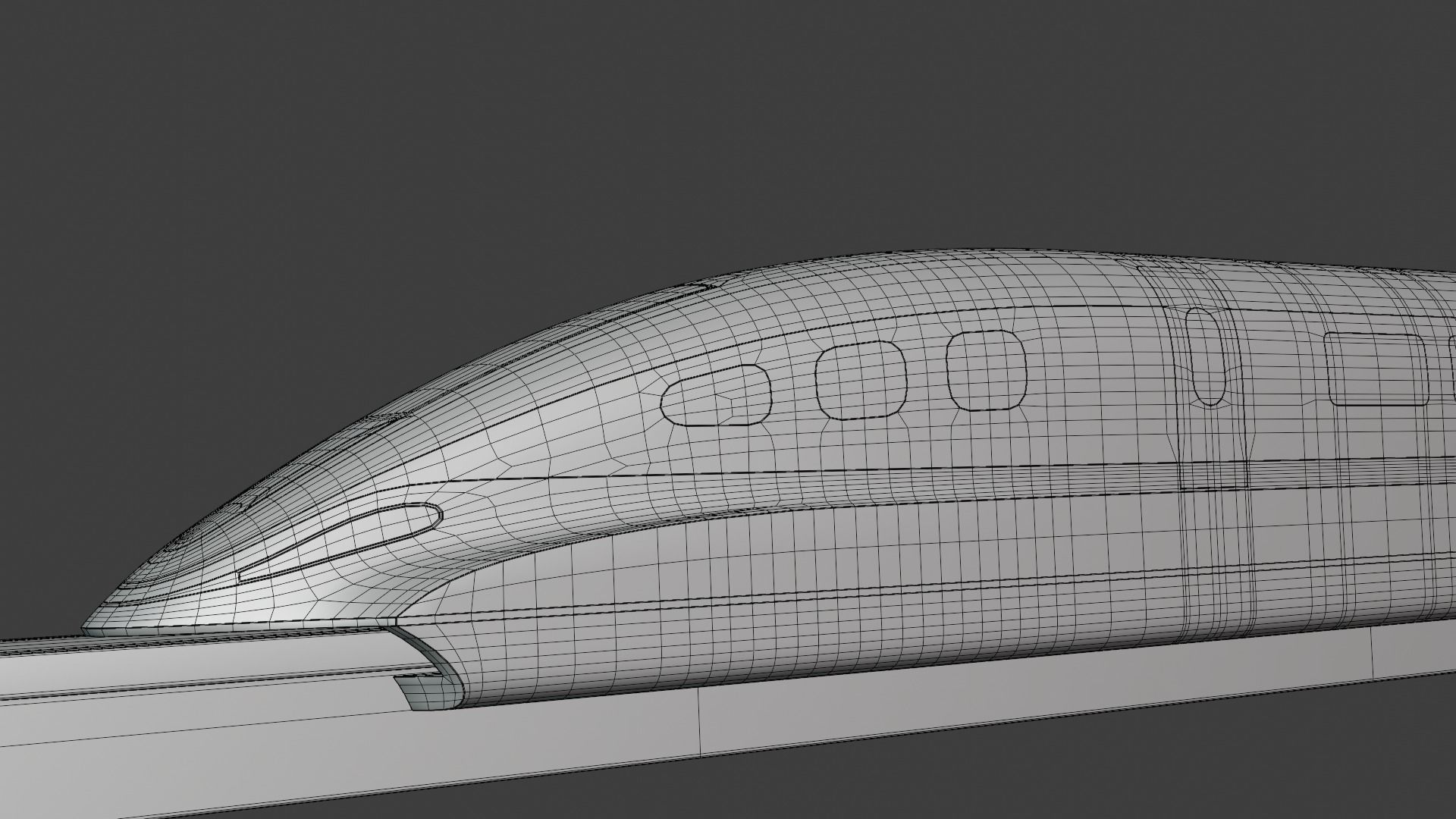 High-speed train exterior 3D model_12