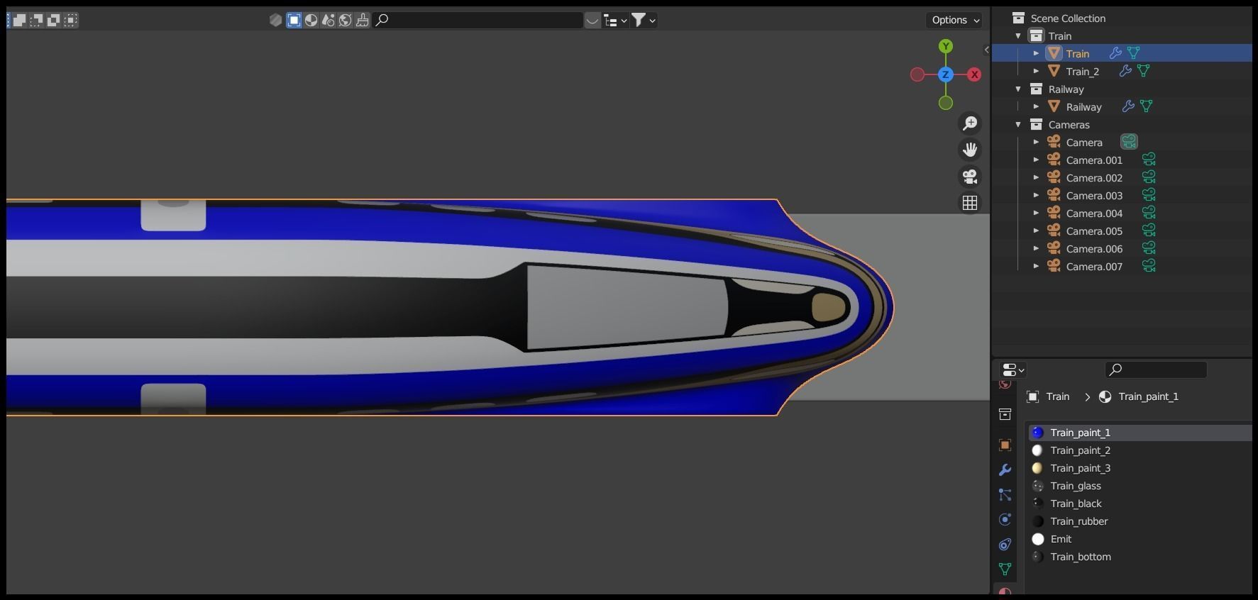 High-speed train exterior 3D model_20