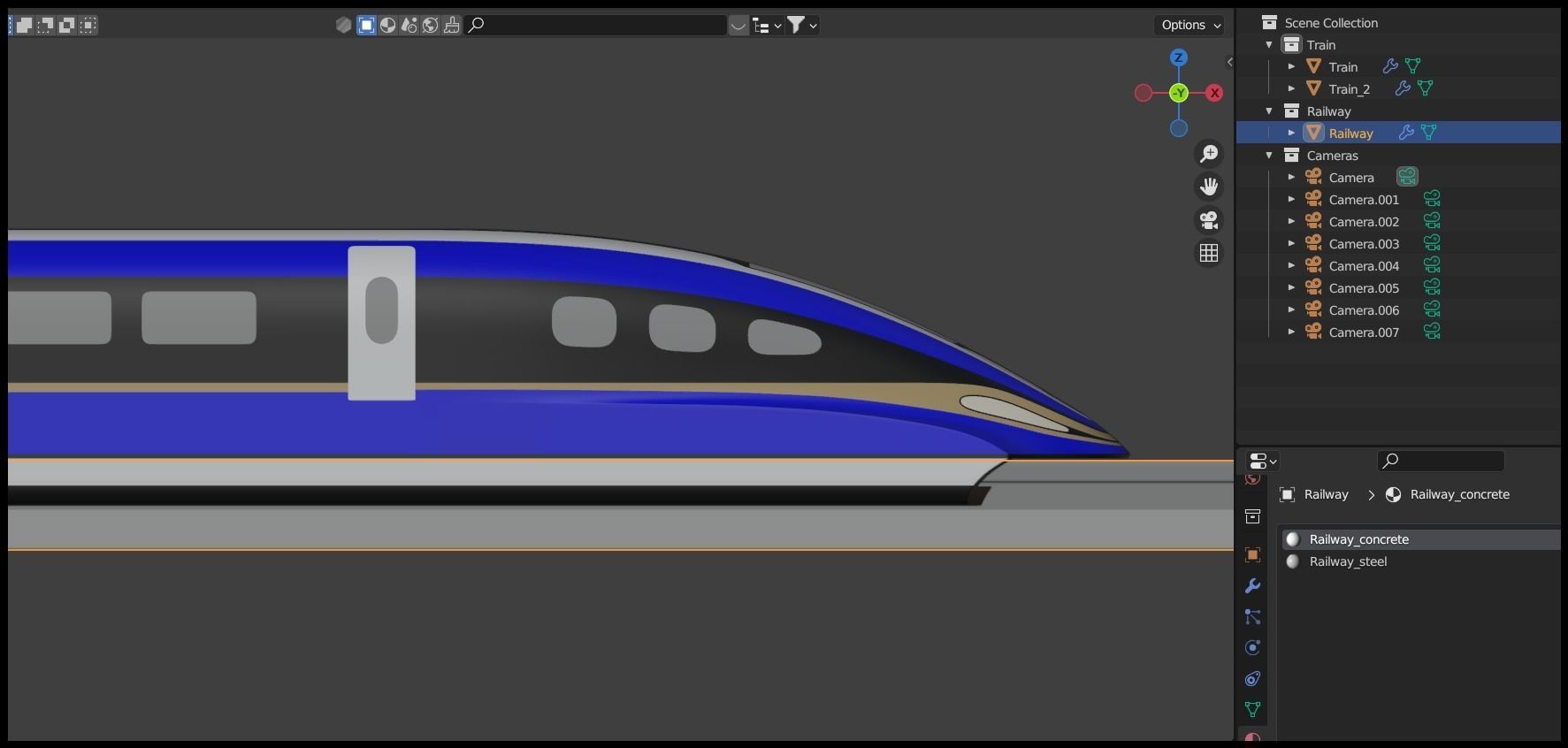 High-speed train exterior 3D model_21