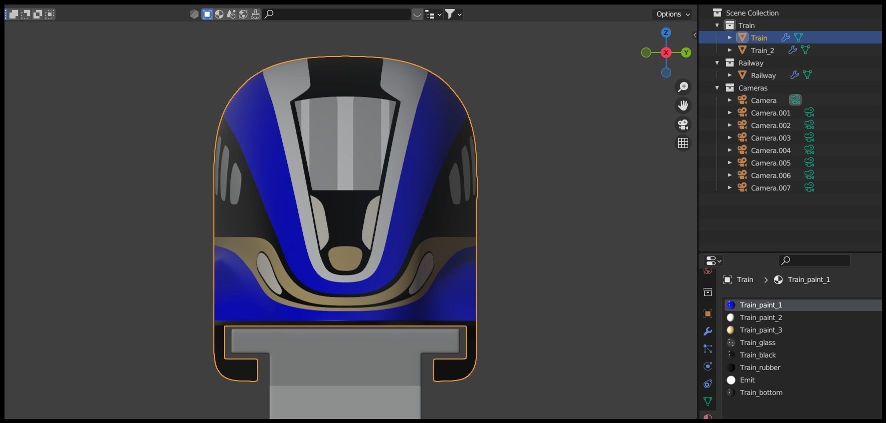 High-speed train exterior 3D model_19