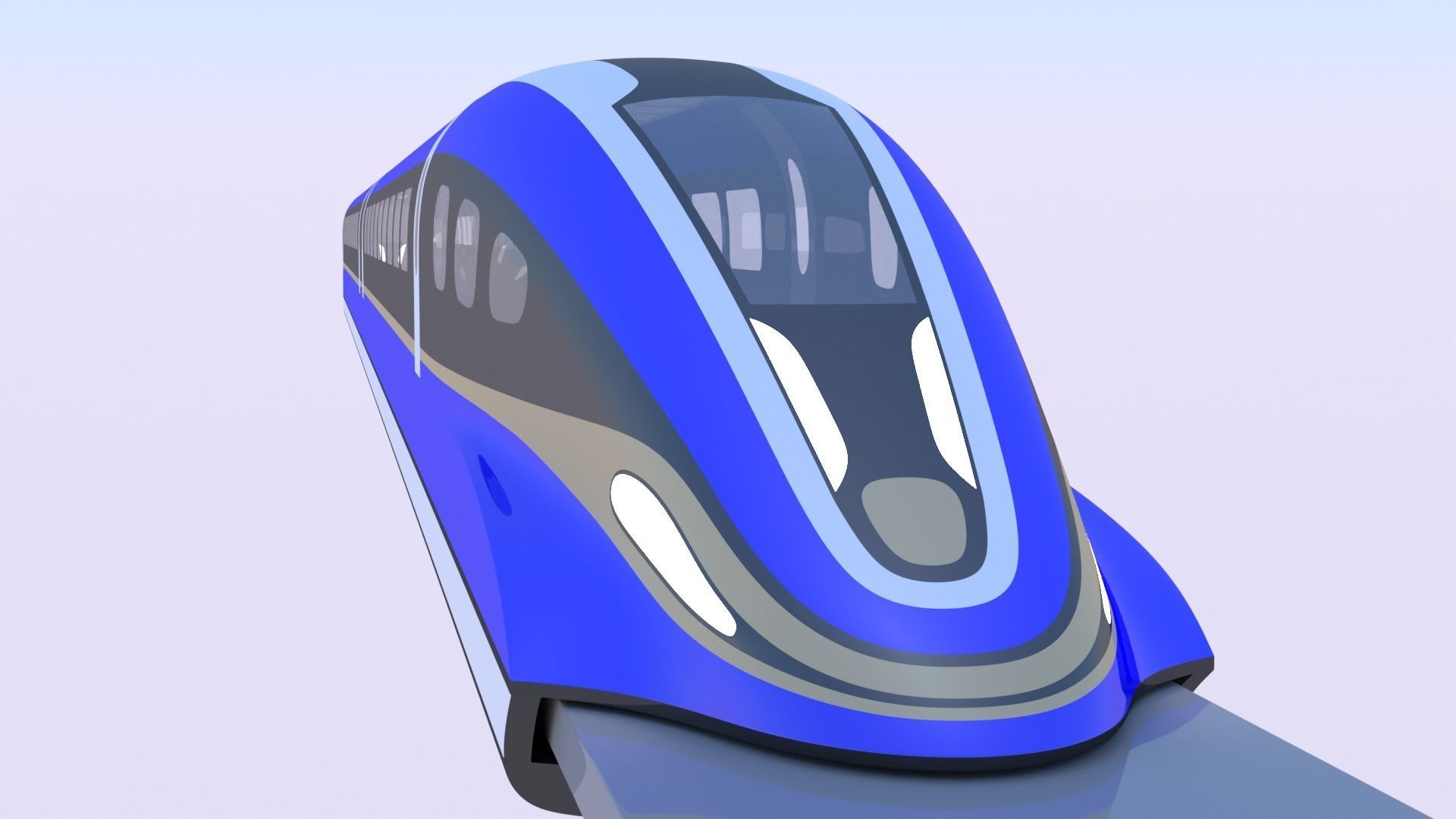 High-speed train exterior 3D model_17