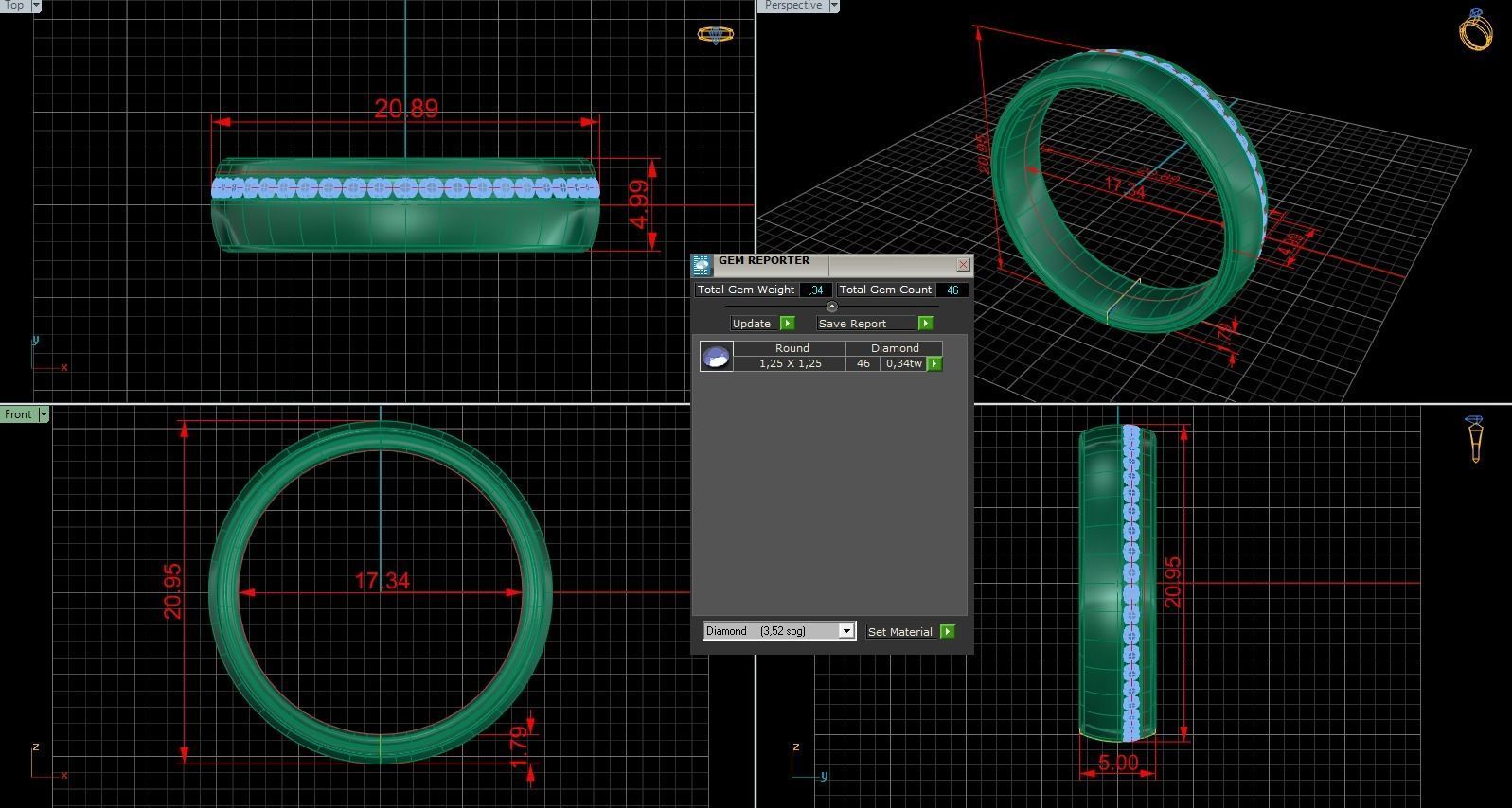 Band Ring 203 3D print model_4