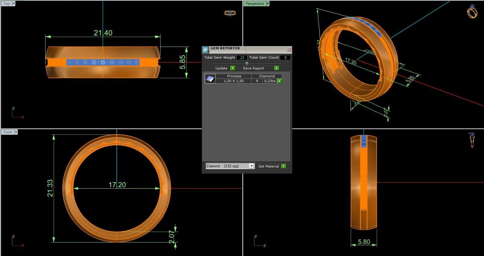 Band Ring 219 3D print model_6