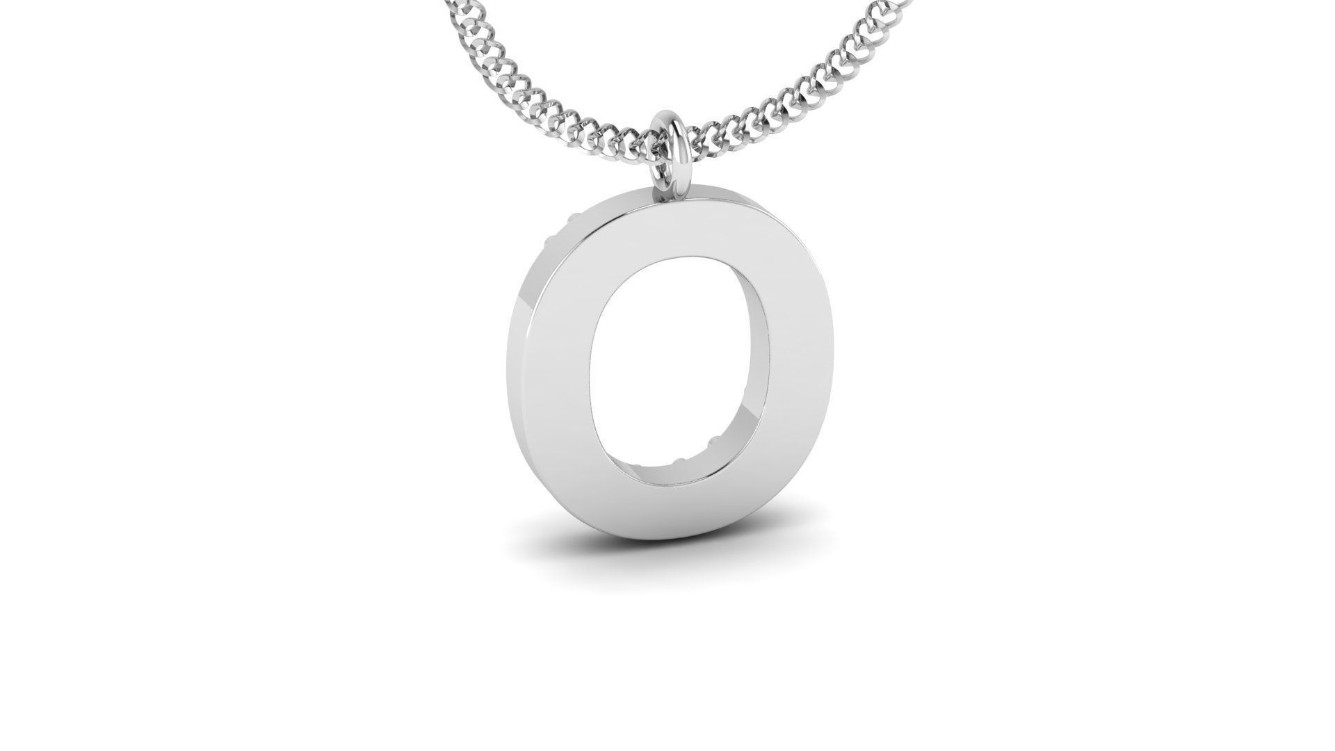 Diamond Alphabet Pendant O 3D print model_13