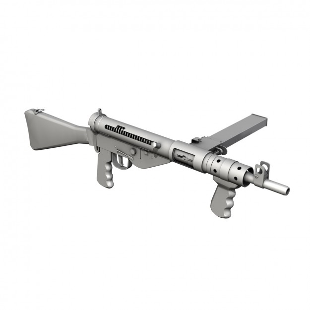 Sten MK V Submachine Gun 3D model_11