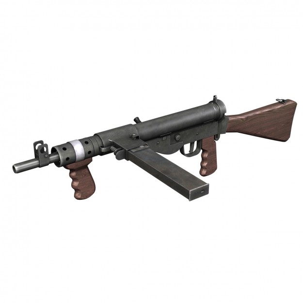 Sten MK V Submachine Gun 3D model_6