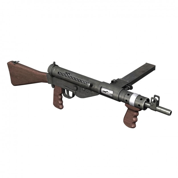 Sten MK V Submachine Gun 3D model_1