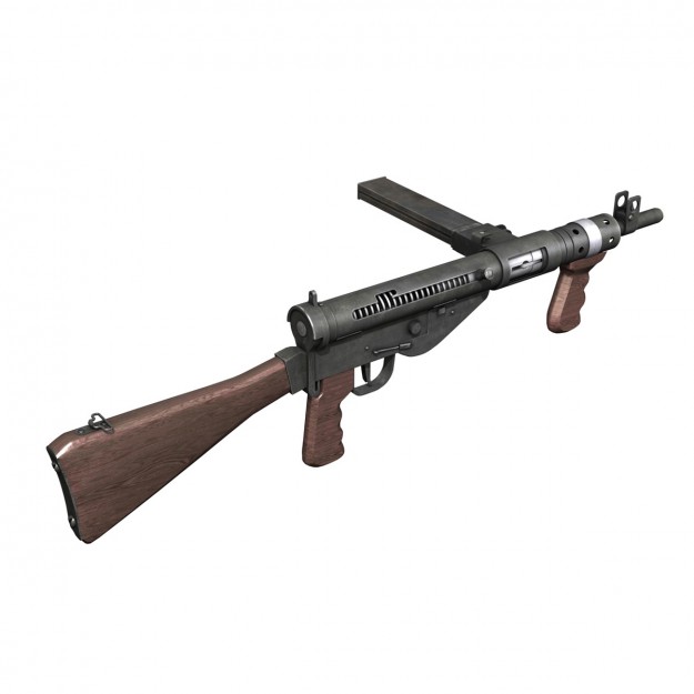Sten MK V Submachine Gun 3D model_4