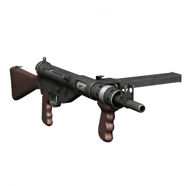 Sten MK V Submachine Gun 3D model_2