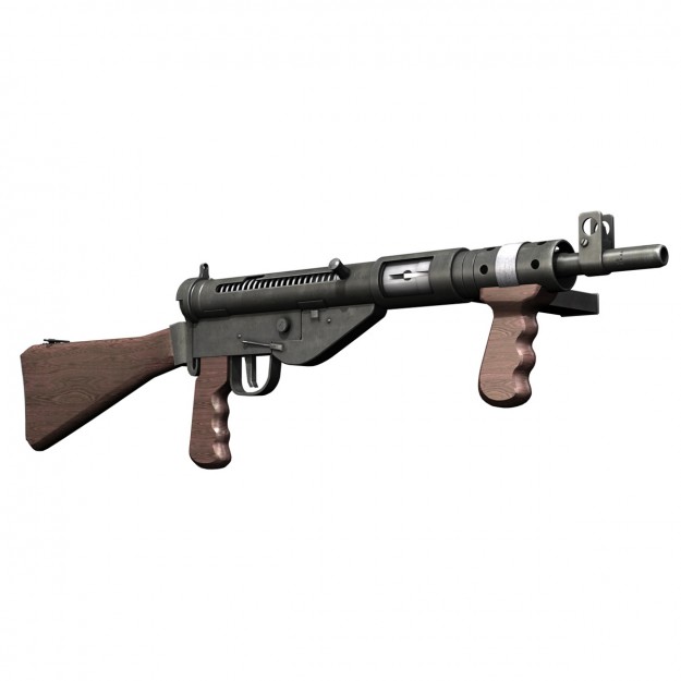 Sten MK V Submachine Gun 3D model_3