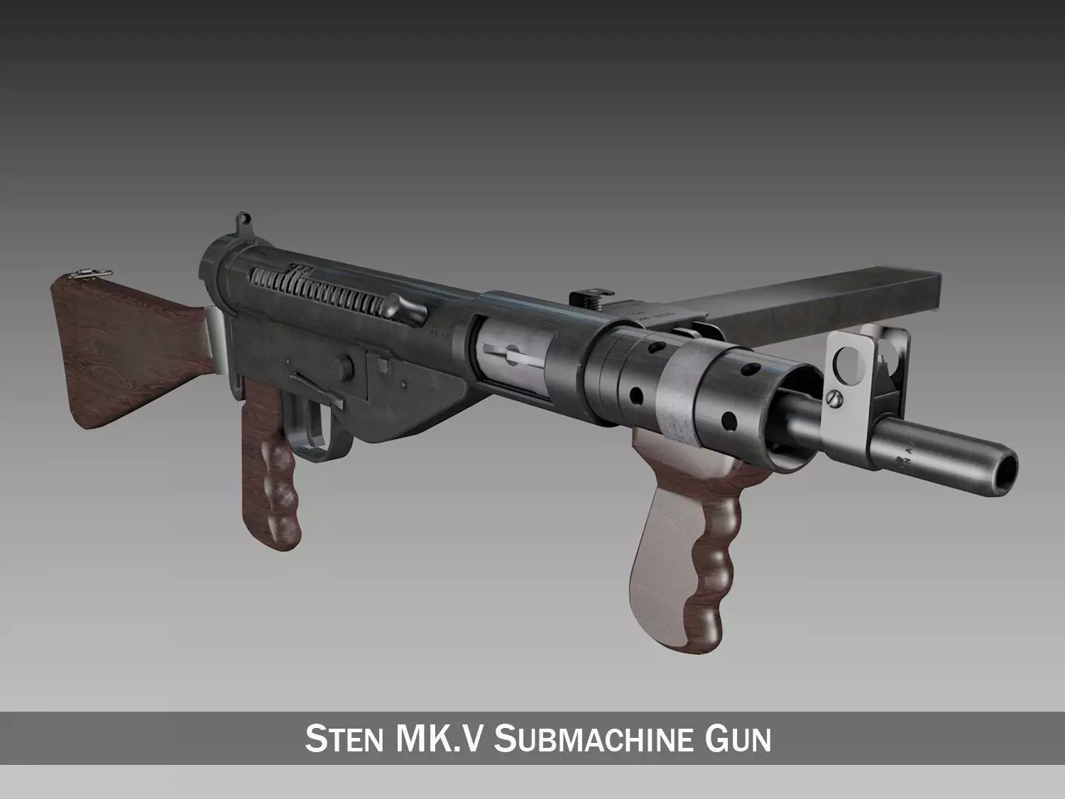 Sten MK V Submachine Gun 3D model_0