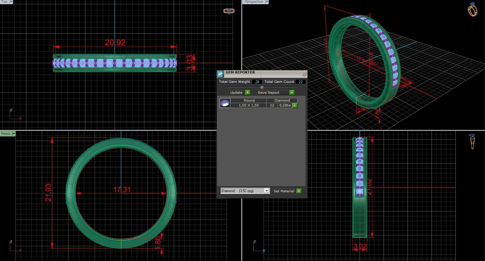 Band Ring 235 3D print model_4