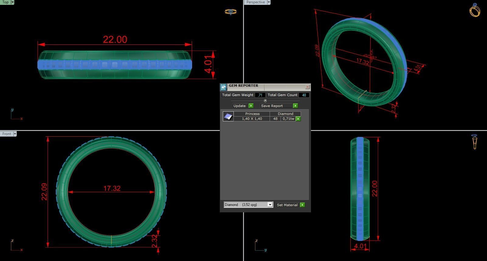 Band Ring 241 3D print model_4