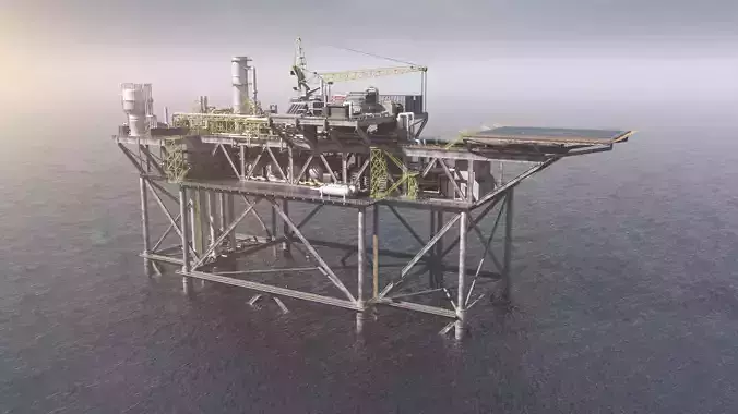 Gulf of Mexico oil platform 3D model