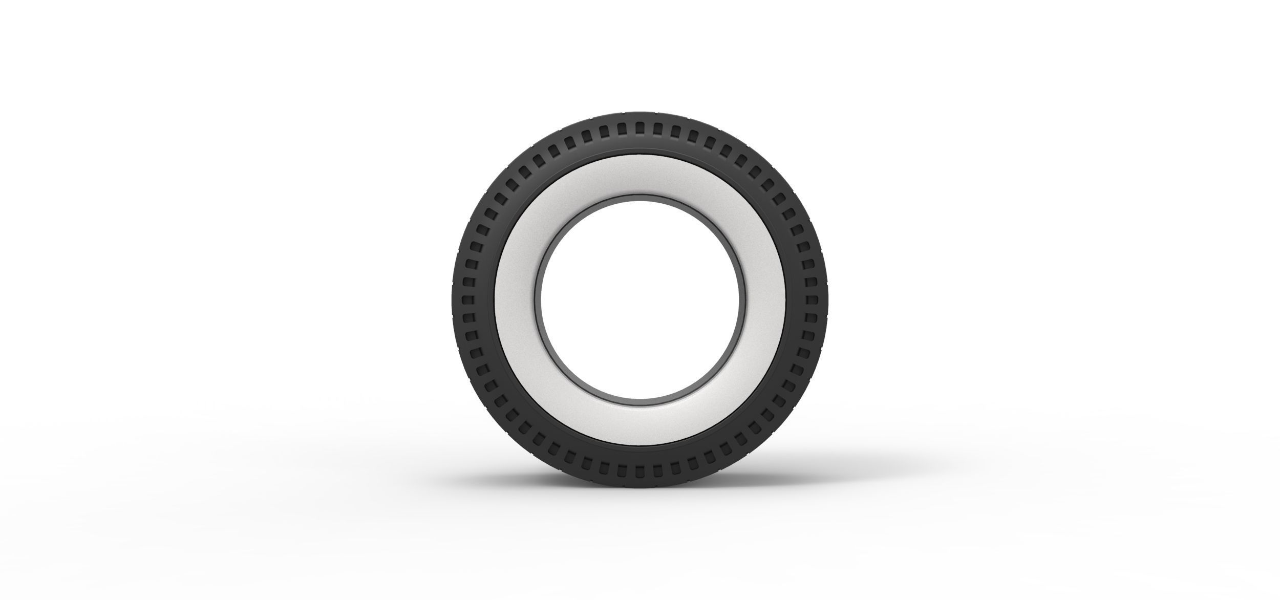 Whitewall rear tire of vintage dragster Version 10 Scale 1 to 25 3D print model_4