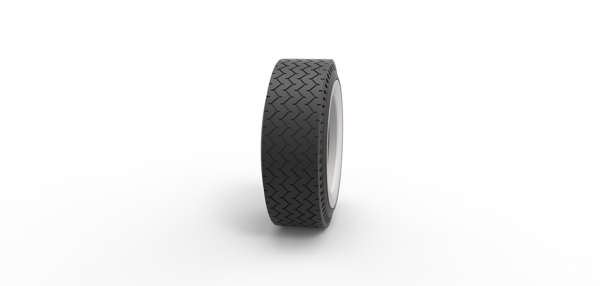 Whitewall rear tire of vintage dragster Version 10 Scale 1 to 25 3D print model_2