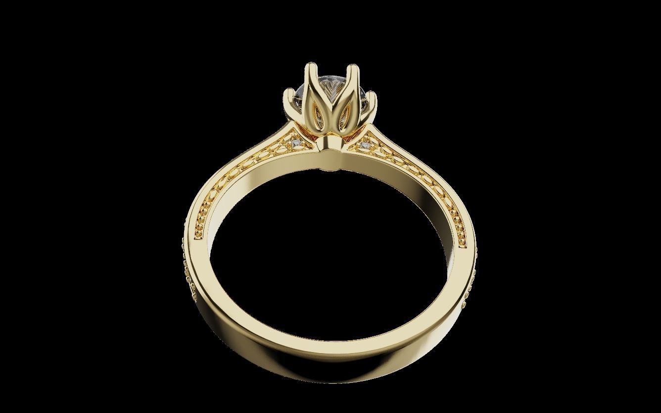 Diamond Wedding Rings 010 3D print model_36