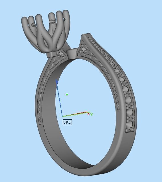 Diamond Wedding Rings 010 3D print model_54