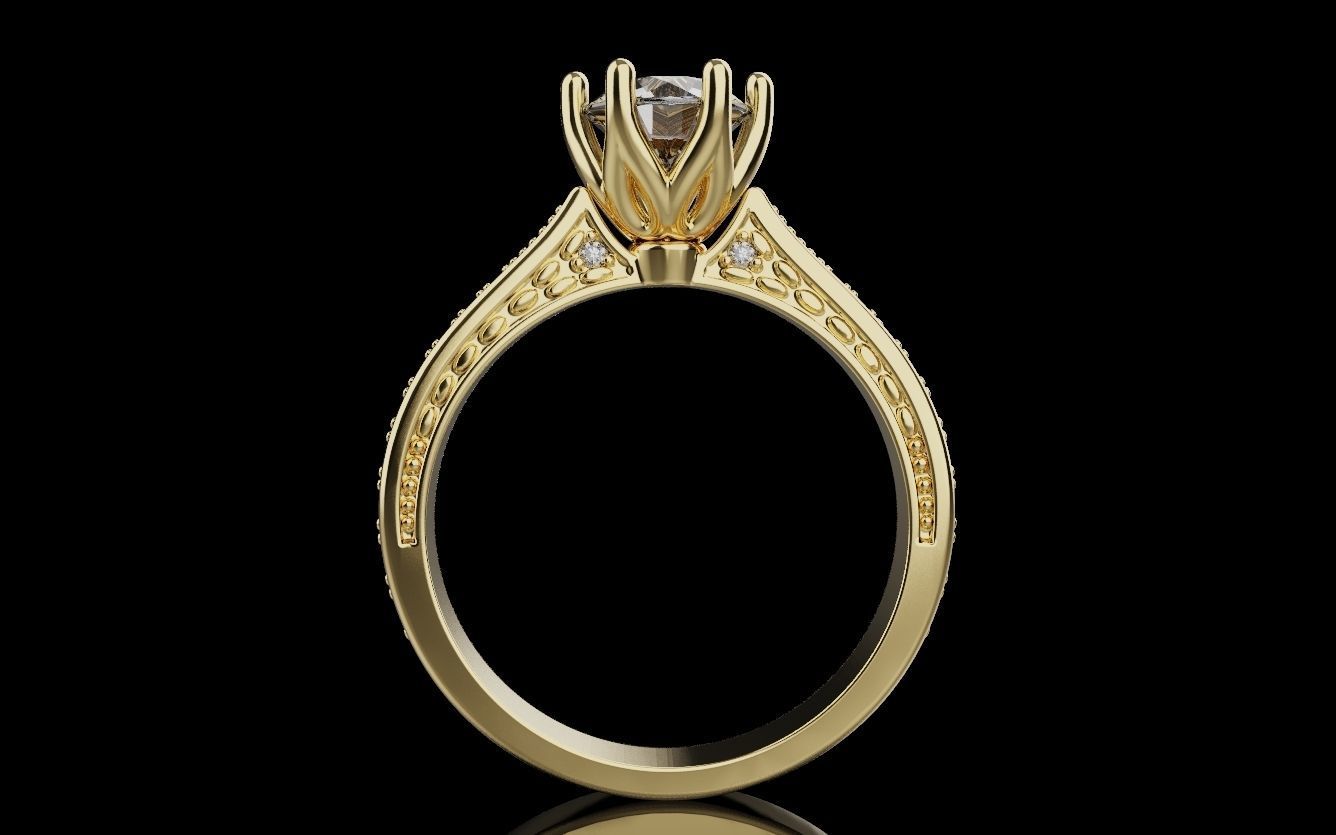 Diamond Wedding Rings 010 3D print model_29