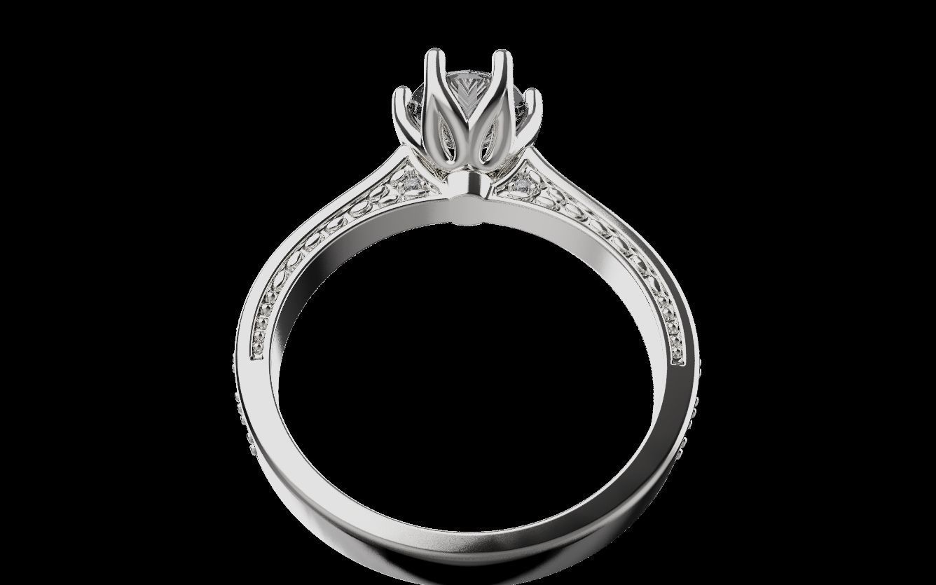 Diamond Wedding Rings 010 3D print model_33