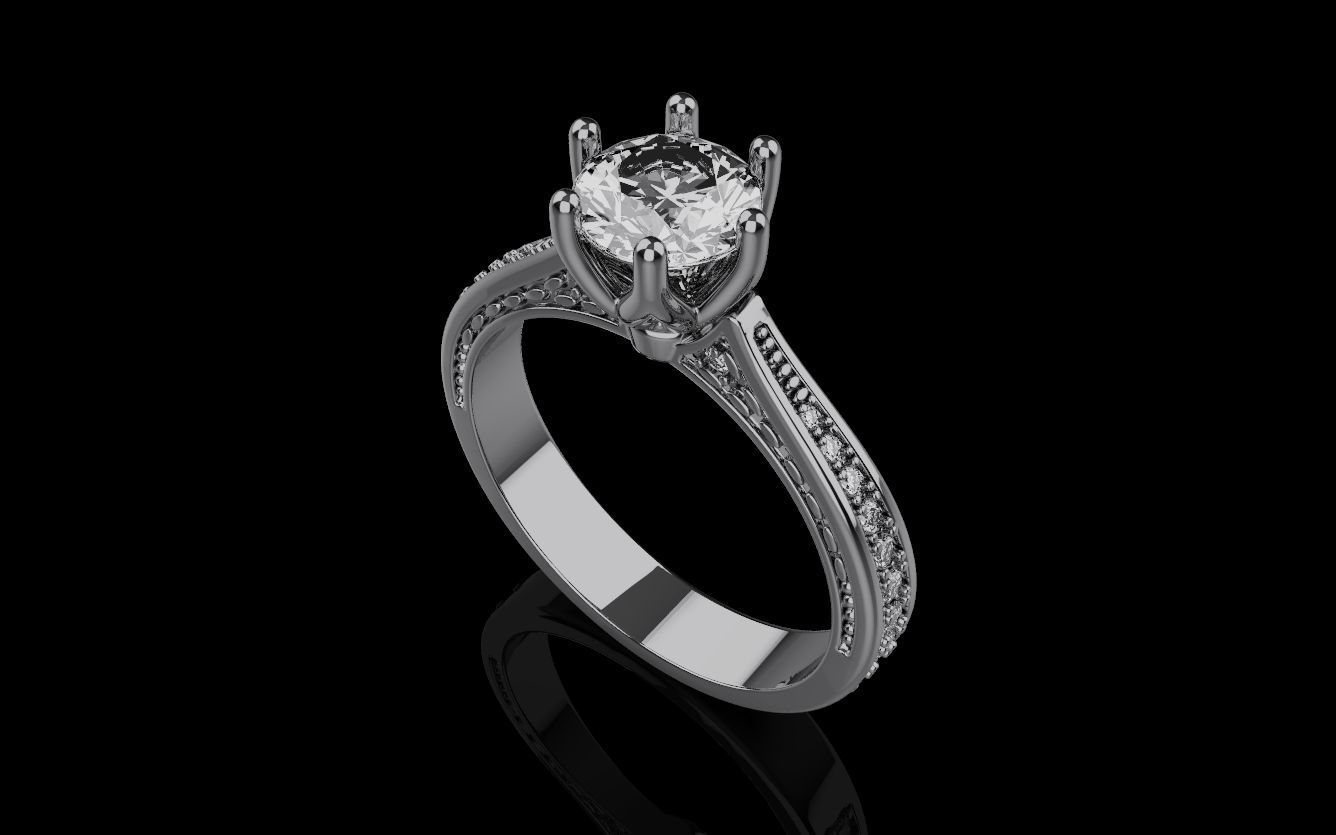 Diamond Wedding Rings 010 3D print model_20