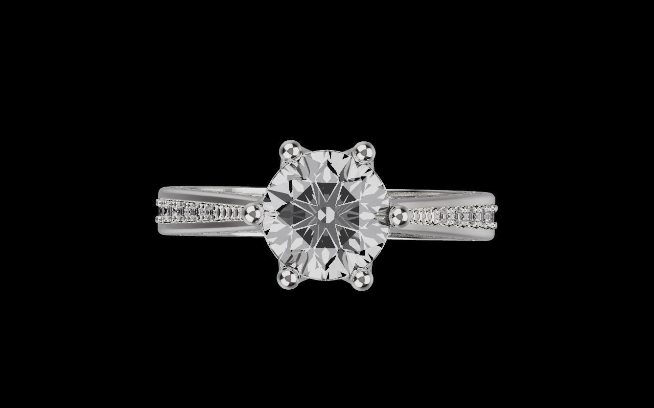 Diamond Wedding Rings 010 3D print model_30