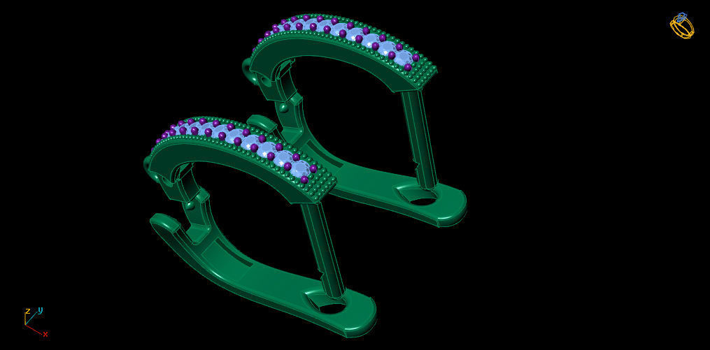 jewelry clasp earrings silver gold 3D print model_7