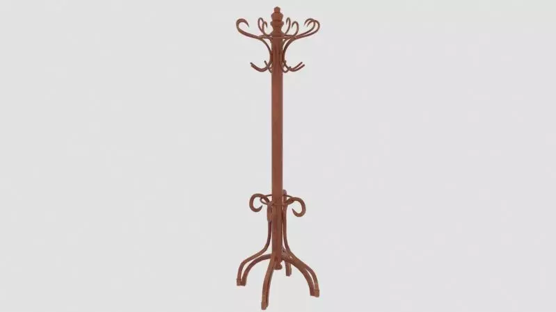 Free standing coat hanger 3D model_0