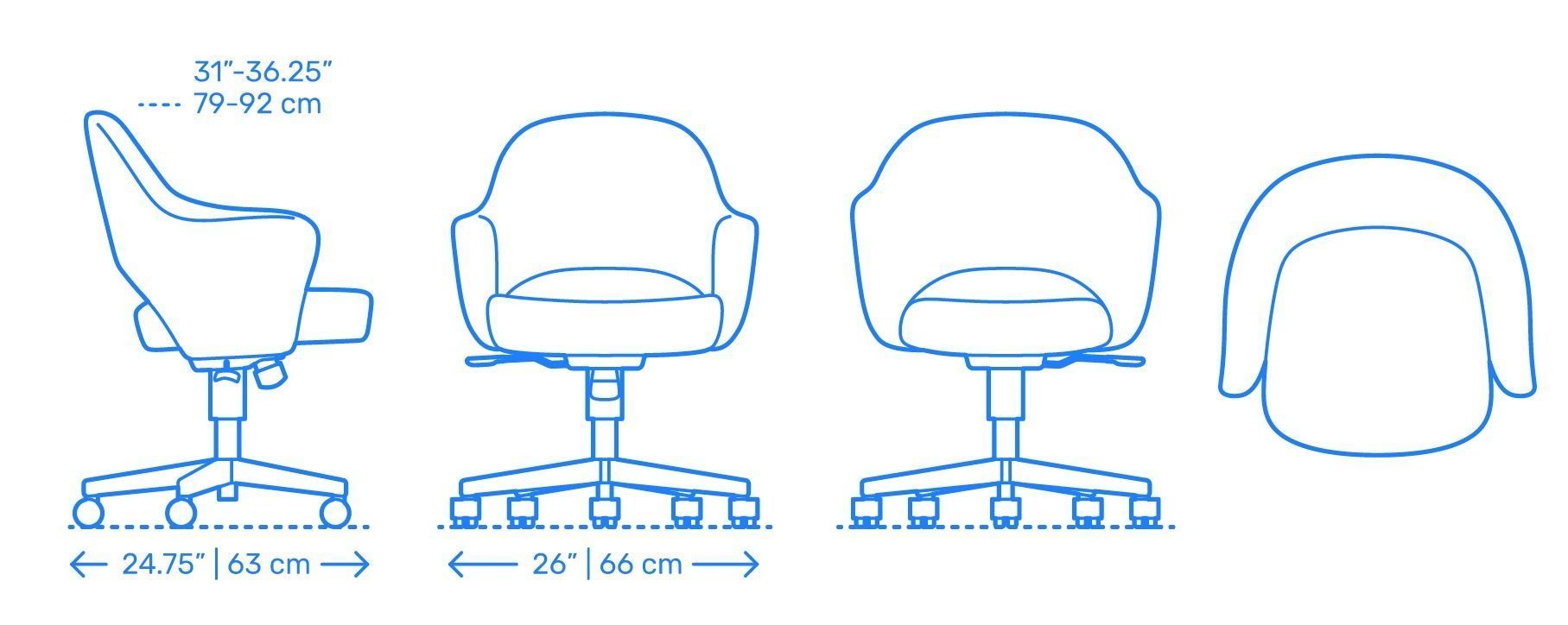 Office Chair - High-Poly 3D Model for Interior Design 3D model_8