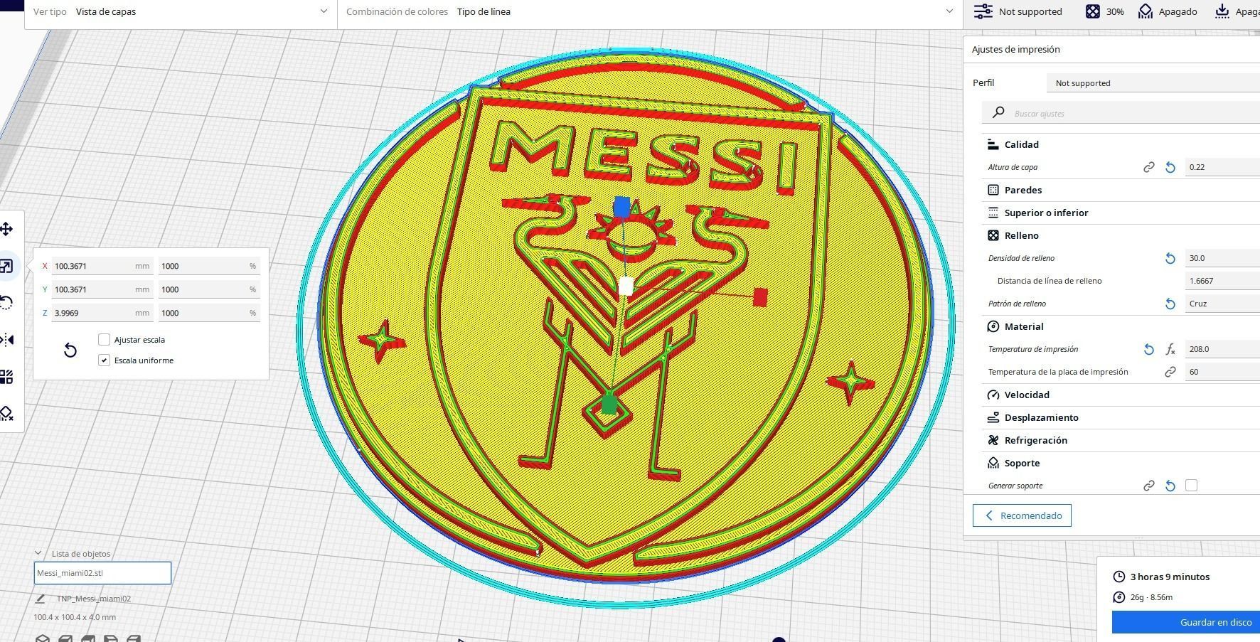 Messi Inter Miami 2023 3D print model_1