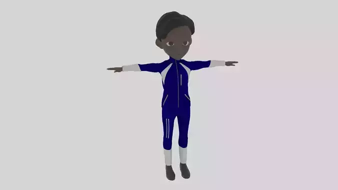 Climber - Cartoon Character  Afro Man