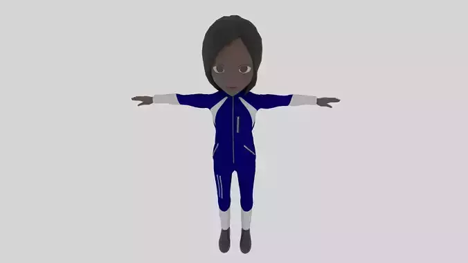 Climber - Cartoon Character Afro Woman