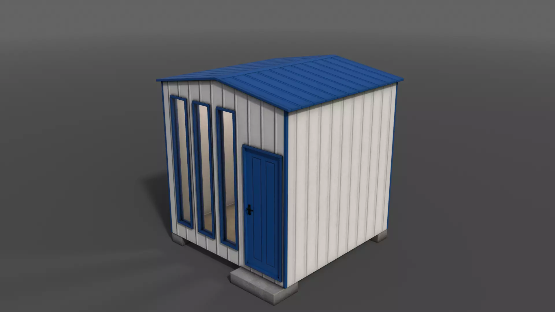 PBR Shed House B V4 Low-poly 3D model_0
