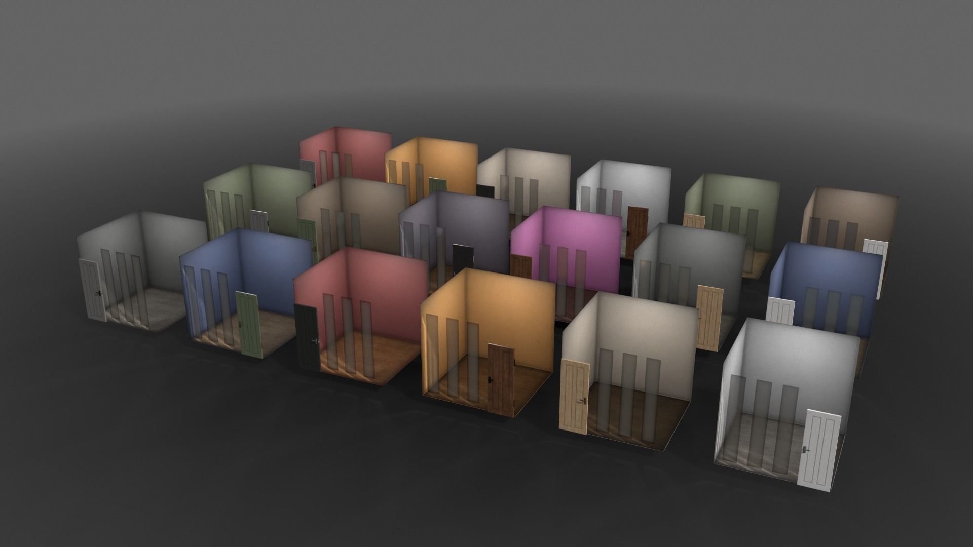 PBR Shed House B V4 Low-poly 3D model_6