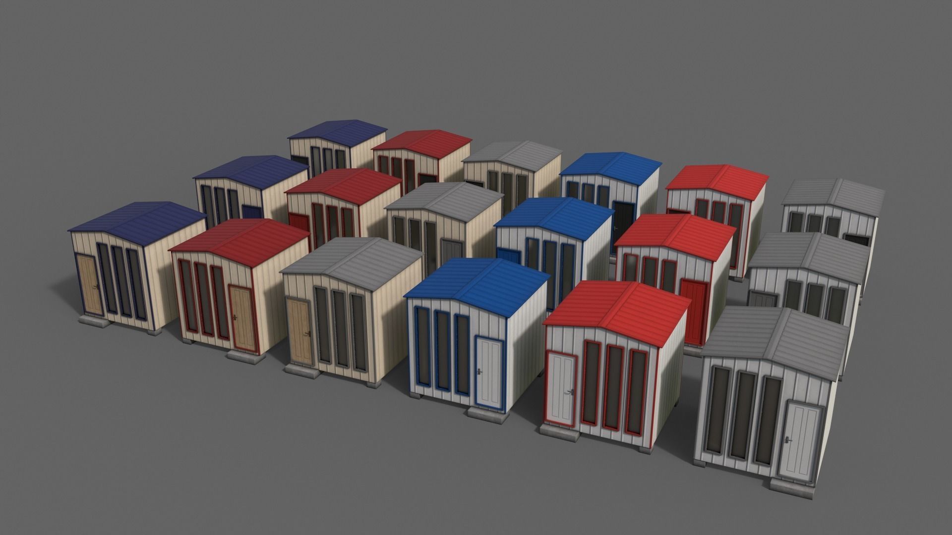 PBR Shed House B V4 Low-poly 3D model_2