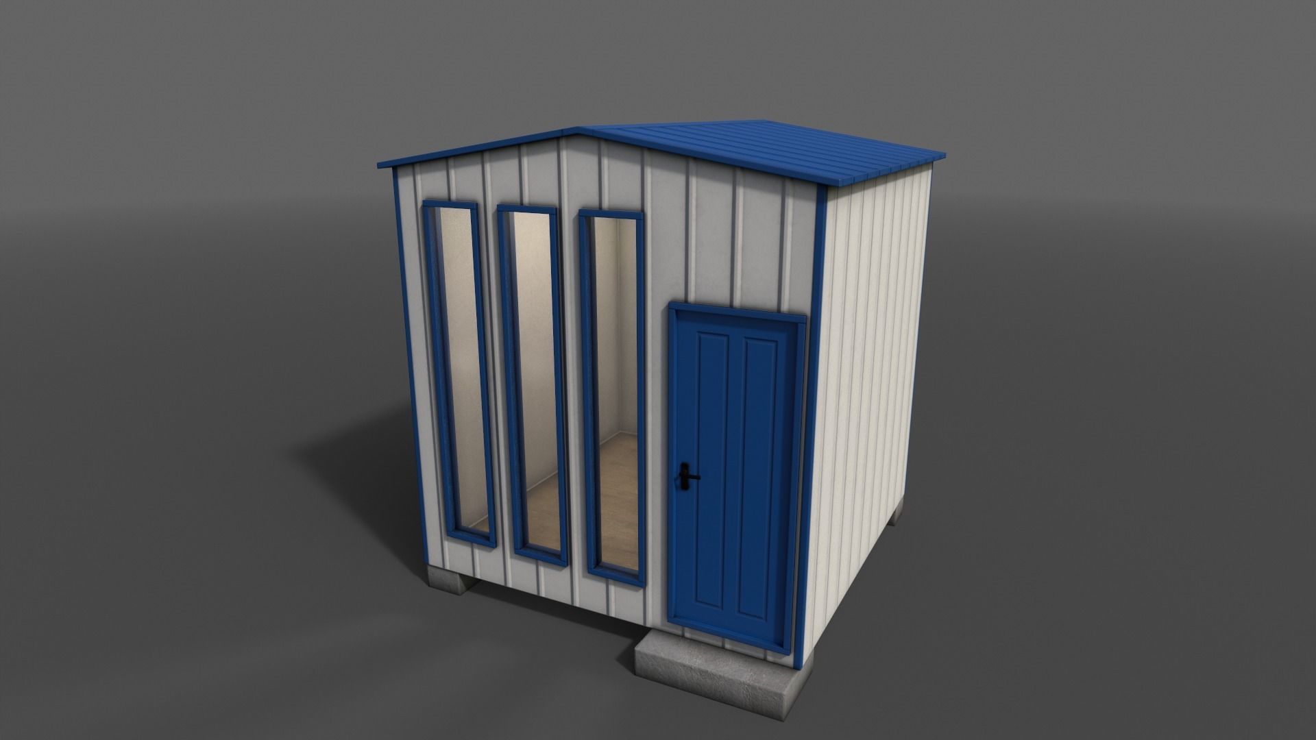 PBR Shed House B V4 Low-poly 3D model_11