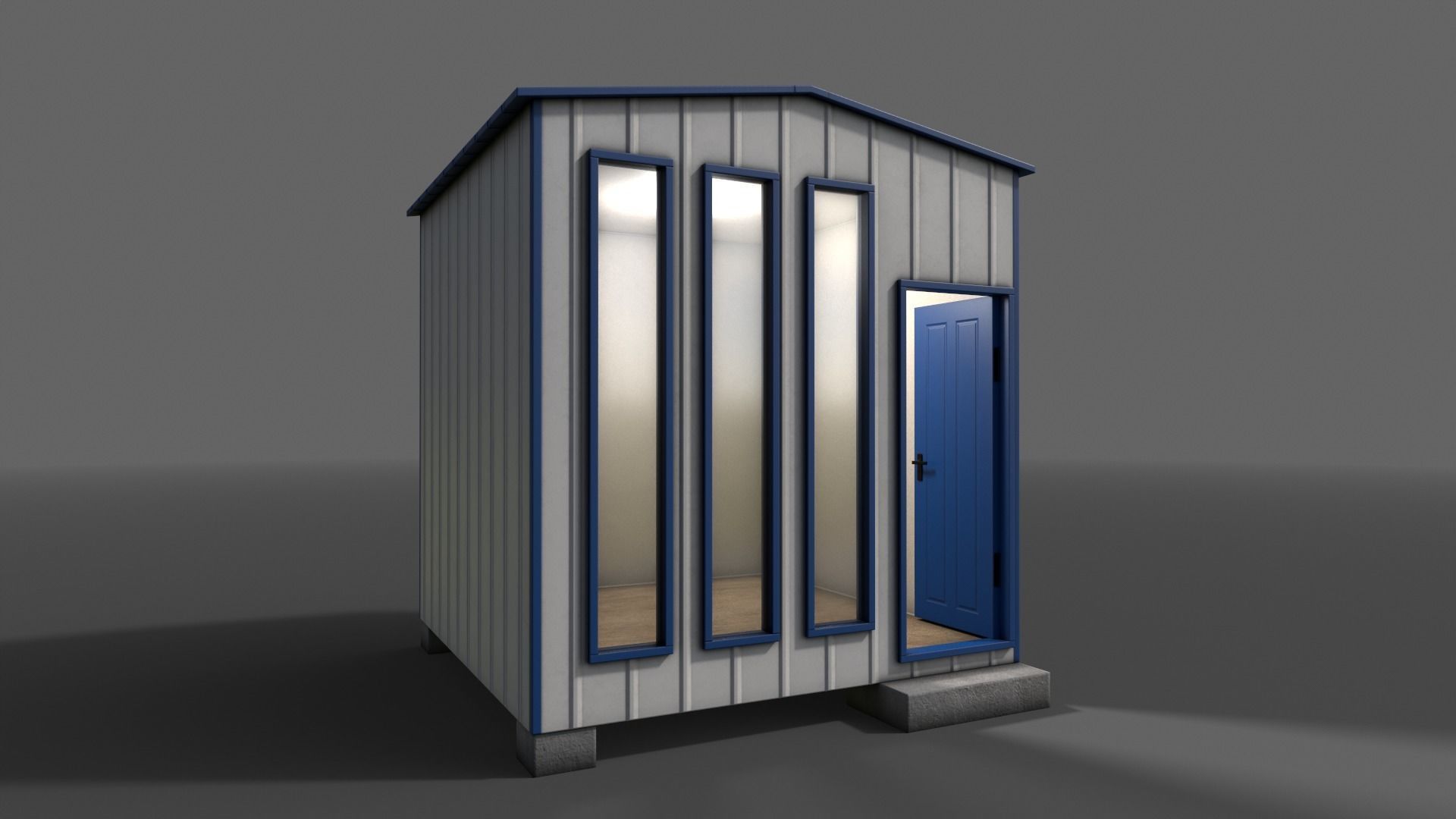 PBR Shed House B V4 Low-poly 3D model_9