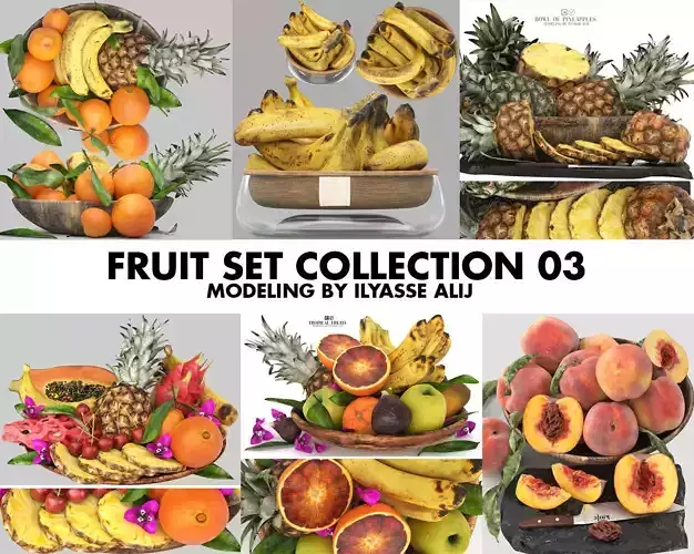 FRUIT SET COLLECTION 03 3D model