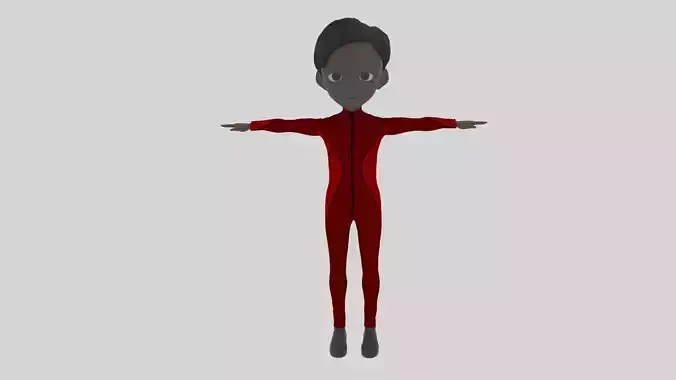 Diver - Cartoon Character Afro Man