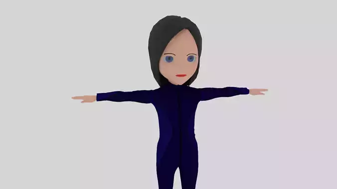 Diver - Cartoon Character Woman