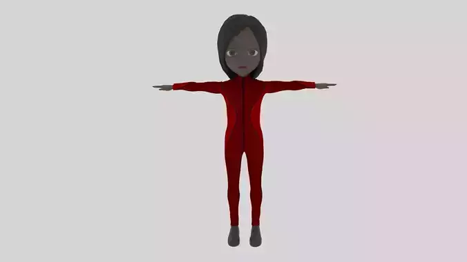 Diver - Cartoon Character Afro Woman