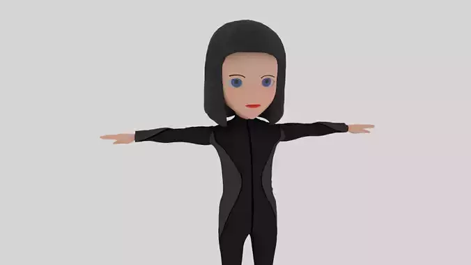 Diver - Cartoon Character Woman