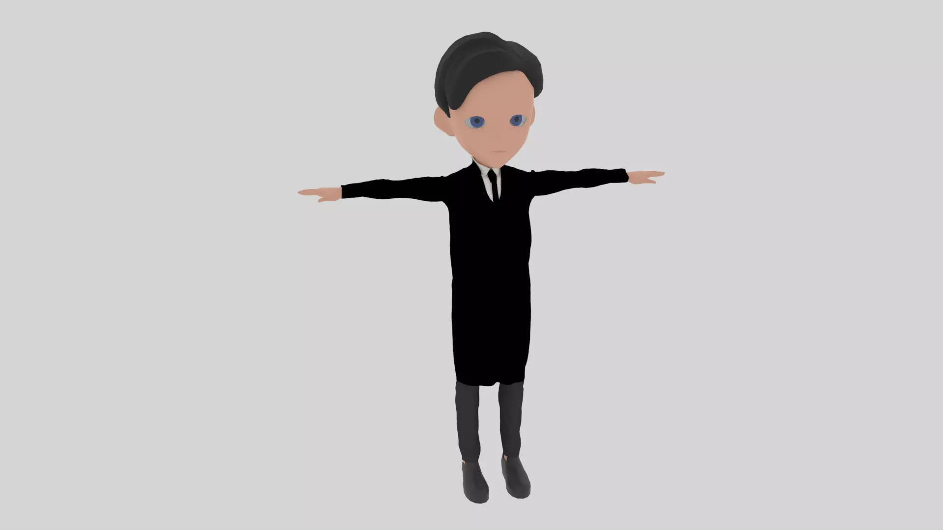 Judge - Cartoon Character Man Low-poly 3D model_0
