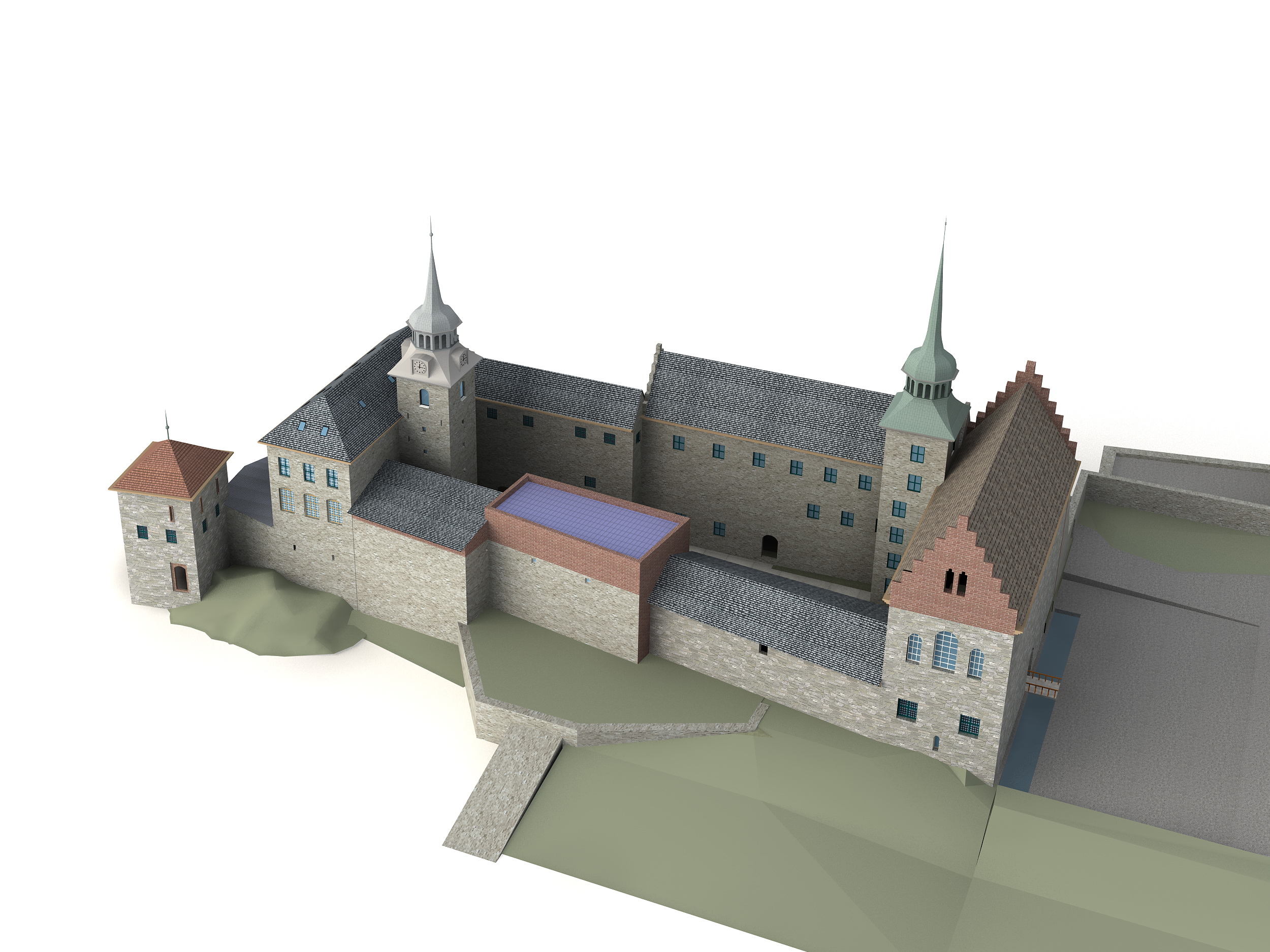 Akershus Fortress Oslo 3D model_8