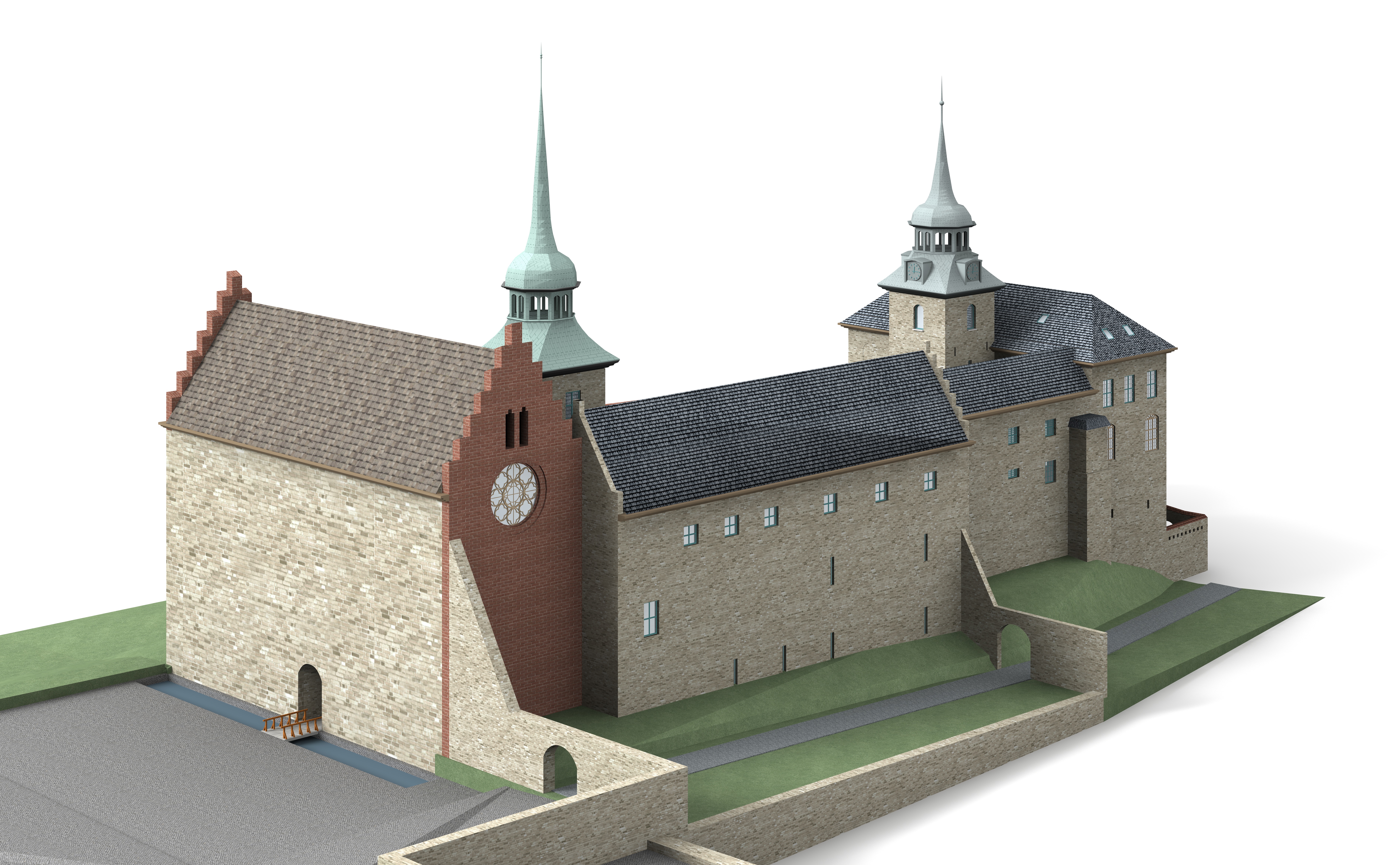 Akershus Fortress Oslo 3D model_4