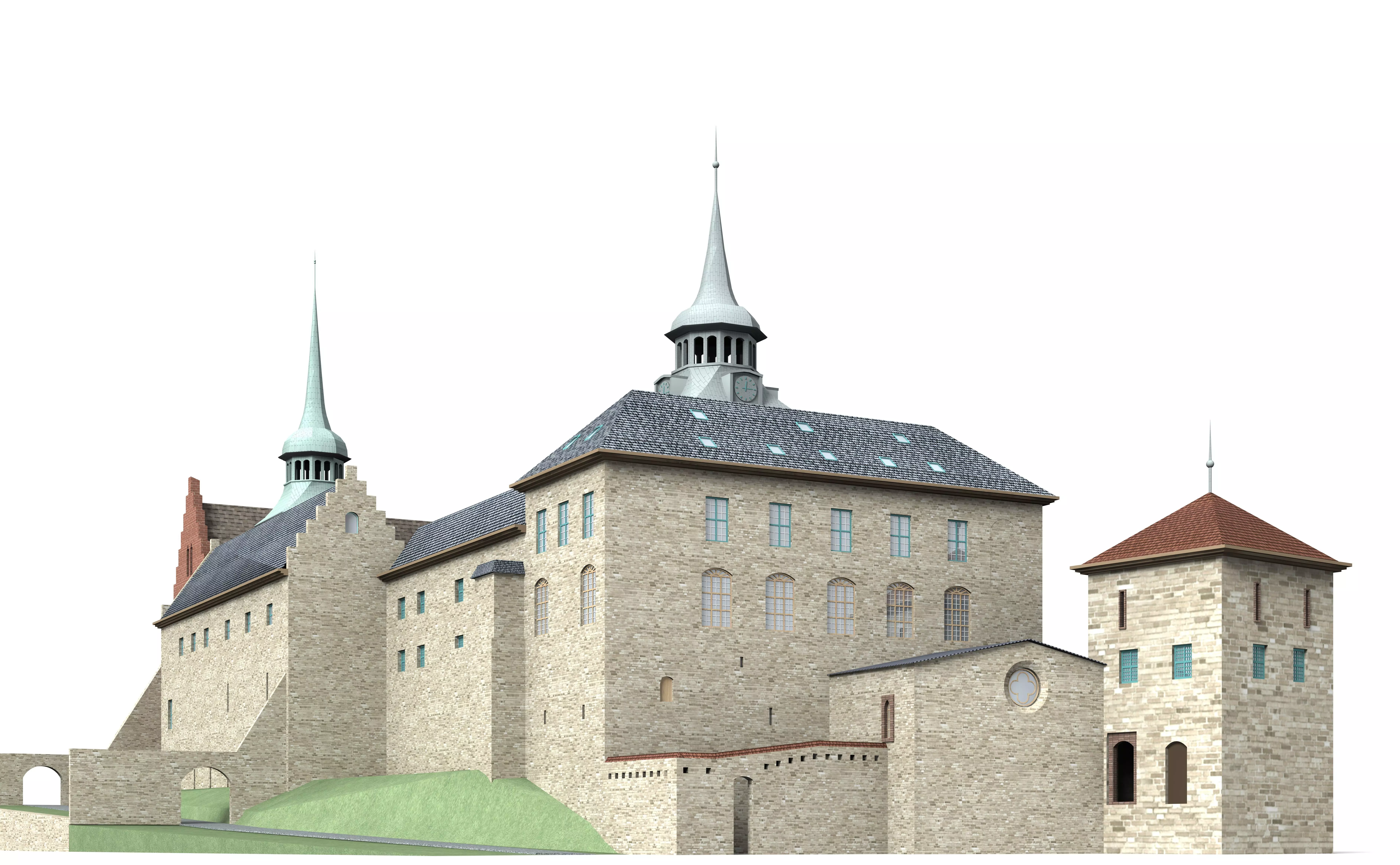 Akershus Fortress Oslo 3D model_0