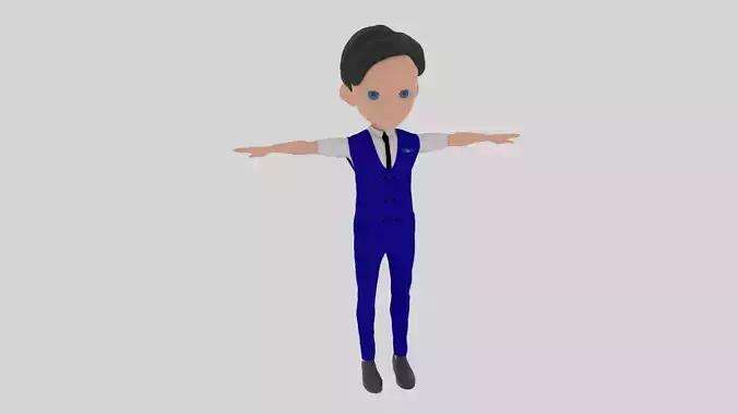 Stewardess - Cartoon Character Man