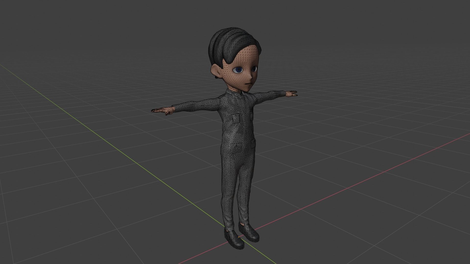 Commander - Cartoon Character Man Low-poly 3D model_6