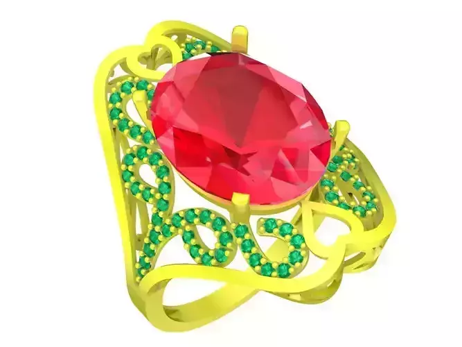 A3555 Diamond Fashion Ring For Lady