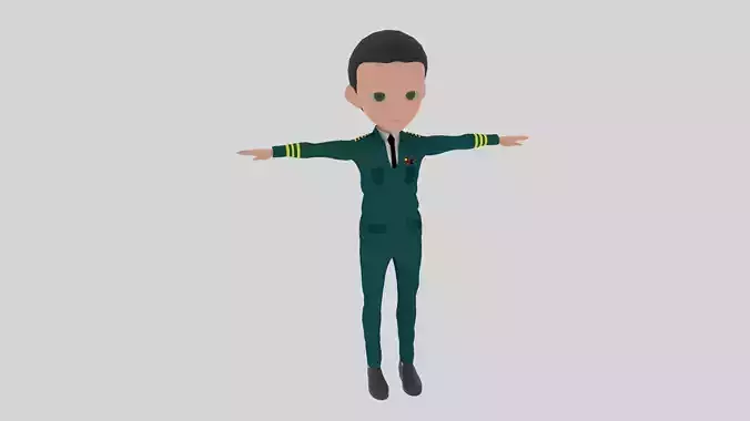 Commander - Cartoon Character Man